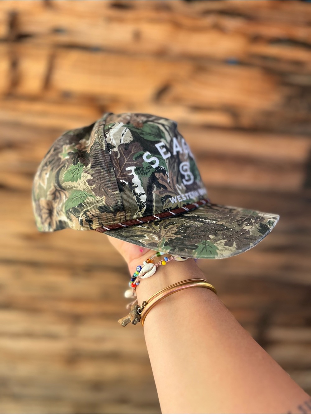 SEAGER | Western Brand Camo Snapback Hat OS